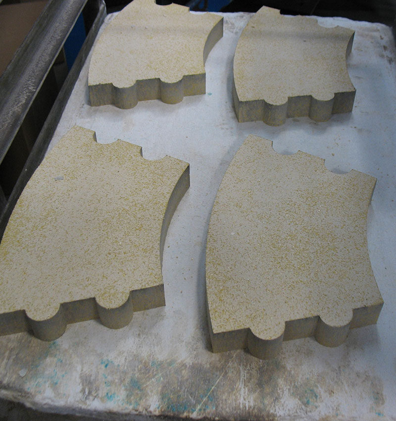 Zirconia bricks fresh out of the oven