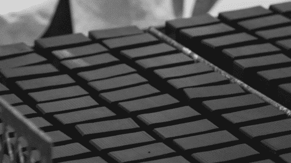 Toll fired bricks laid out in a grid